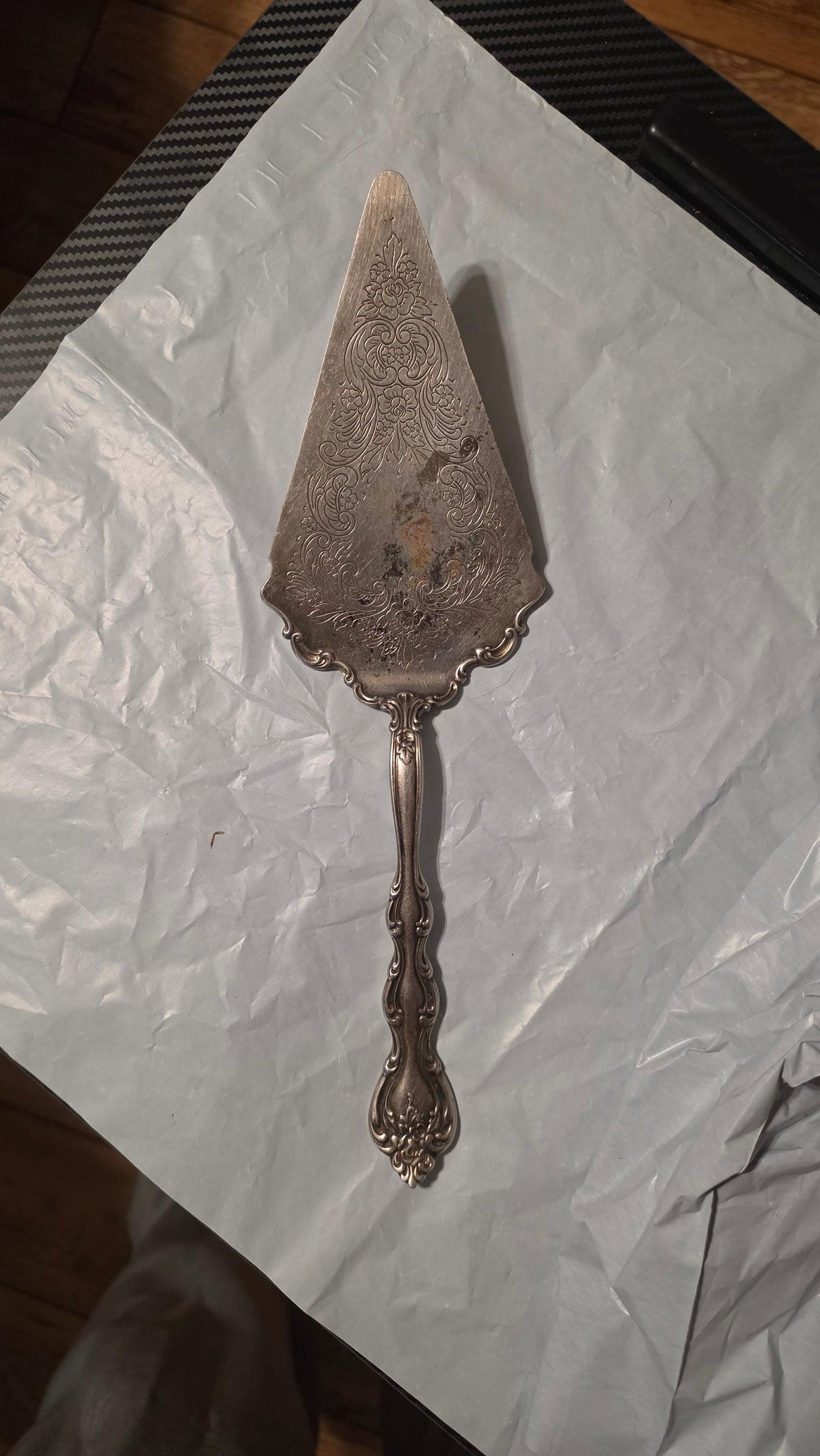 Silver plated cake knife