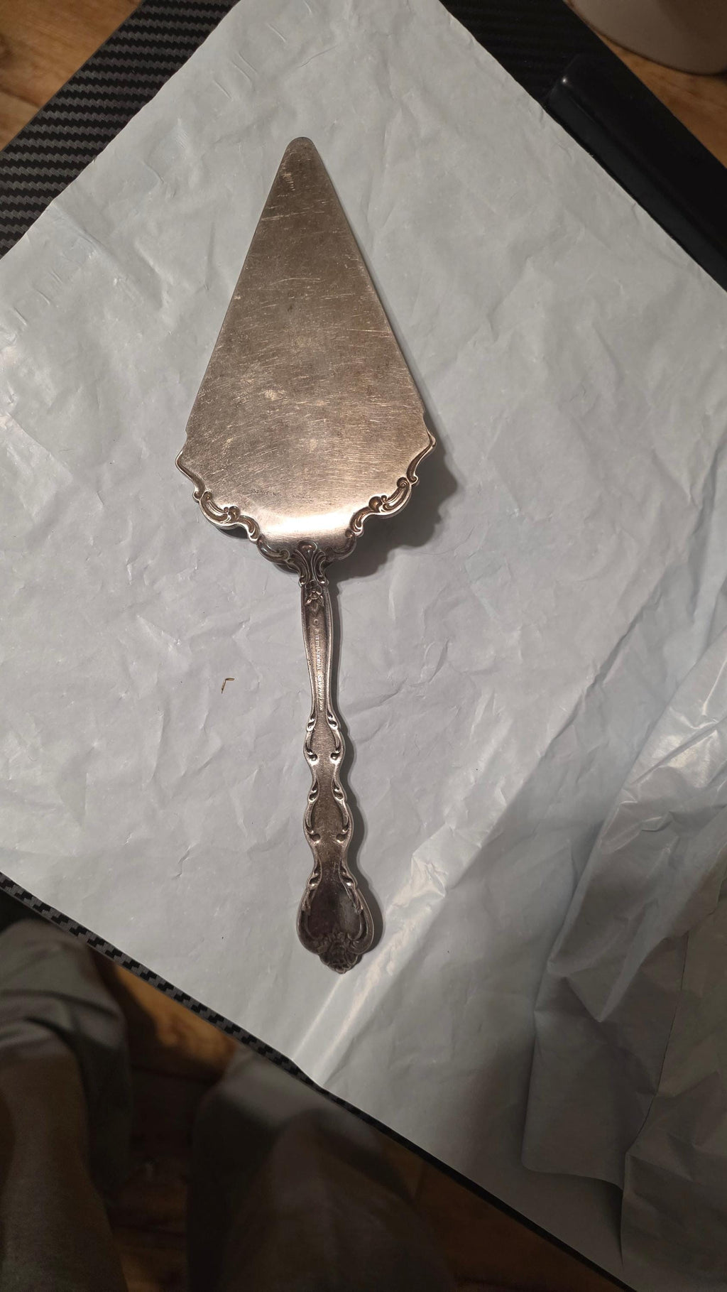 Silver plated cake knife